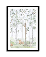 Forest Friends II Art Print-PRINT-Olive et Oriel-Olive et Oriel-A5 | 5.8" x 8.3" | 14.8 x 21cm-Black-With White Border-Buy-Australian-Art-Prints-Online-with-Olive-et-Oriel-Your-Artwork-Specialists-Austrailia-Decorate-With-Coastal-Photo-Wall-Art-Prints-From-Our-Beach-House-Artwork-Collection-Fine-Poster-and-Framed-Artwork