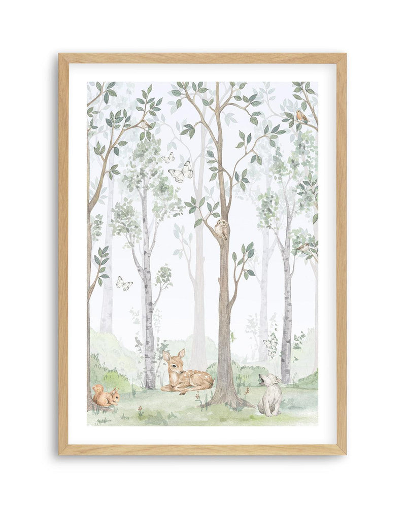 Forest Friends II Art Print-PRINT-Olive et Oriel-Olive et Oriel-A5 | 5.8" x 8.3" | 14.8 x 21cm-Oak-With White Border-Buy-Australian-Art-Prints-Online-with-Olive-et-Oriel-Your-Artwork-Specialists-Austrailia-Decorate-With-Coastal-Photo-Wall-Art-Prints-From-Our-Beach-House-Artwork-Collection-Fine-Poster-and-Framed-Artwork