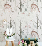 Forest Friends Wallpaper-Wallpaper-Buy Kids Removable Wallpaper Online Our Custom Made Children√¢‚Ç¨‚Ñ¢s Wallpapers Are A Fun Way To Decorate And Enhance Boys Bedroom Decor And Girls Bedrooms They Are An Amazing Addition To Your Kids Bedroom Walls Our Collection of Kids Wallpaper Is Sure To Transform Your Kids Rooms Interior Style From Pink Wallpaper To Dinosaur Wallpaper Even Marble Wallpapers For Teen Boys Shop Peel And Stick Wallpaper Online Today With Olive et Oriel