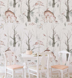 Forest Friends Wallpaper-Wallpaper-Buy Kids Removable Wallpaper Online Our Custom Made Children√¢‚Ç¨‚Ñ¢s Wallpapers Are A Fun Way To Decorate And Enhance Boys Bedroom Decor And Girls Bedrooms They Are An Amazing Addition To Your Kids Bedroom Walls Our Collection of Kids Wallpaper Is Sure To Transform Your Kids Rooms Interior Style From Pink Wallpaper To Dinosaur Wallpaper Even Marble Wallpapers For Teen Boys Shop Peel And Stick Wallpaper Online Today With Olive et Oriel