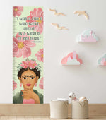 Frida Kahlo Height Chart Decal-Decals-Kristin-Decorate your kids bedroom wall decor with removable wall decals, these fabric kids decals are a great way to add colour and update your children's bedroom. Available as girls wall decals or boys wall decals, there are also nursery decals.
