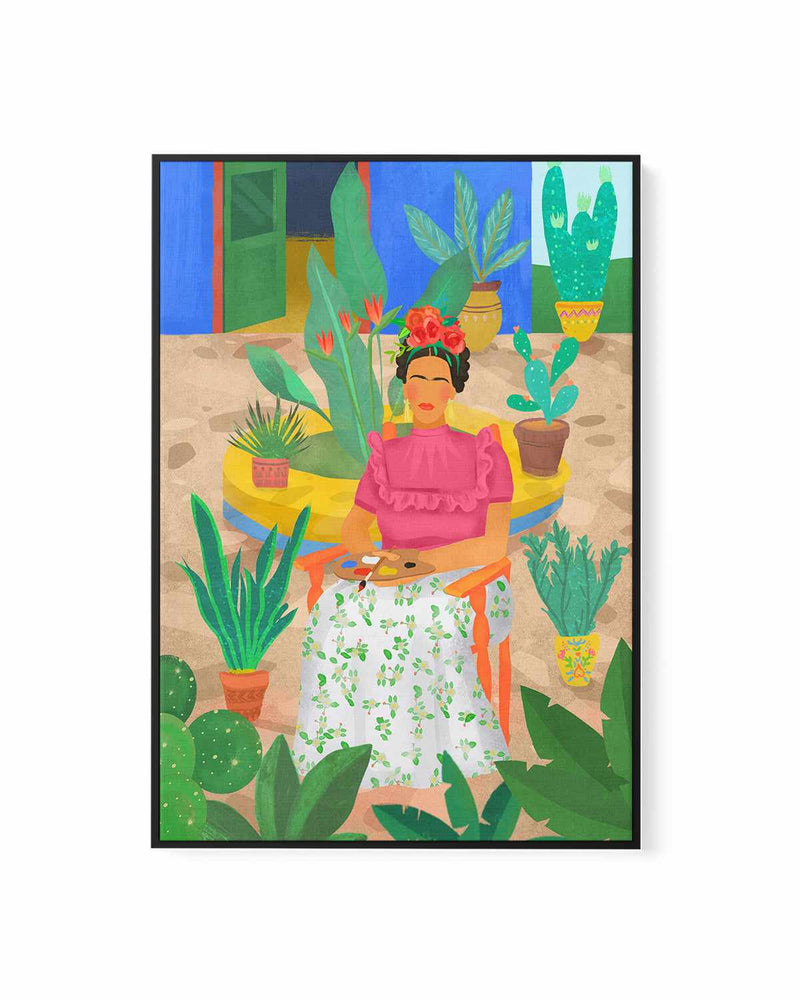 Frida Kahlo by Petra Lizde | Framed Canvas Art Print