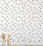 Fun Triangles Wallpaper-Wallpaper-Buy Kids Removable Wallpaper Online Our Custom Made Children√¢‚Ç¨‚Ñ¢s Wallpapers Are A Fun Way To Decorate And Enhance Boys Bedroom Decor And Girls Bedrooms They Are An Amazing Addition To Your Kids Bedroom Walls Our Collection of Kids Wallpaper Is Sure To Transform Your Kids Rooms Interior Style From Pink Wallpaper To Dinosaur Wallpaper Even Marble Wallpapers For Teen Boys Shop Peel And Stick Wallpaper Online Today With Olive et Oriel