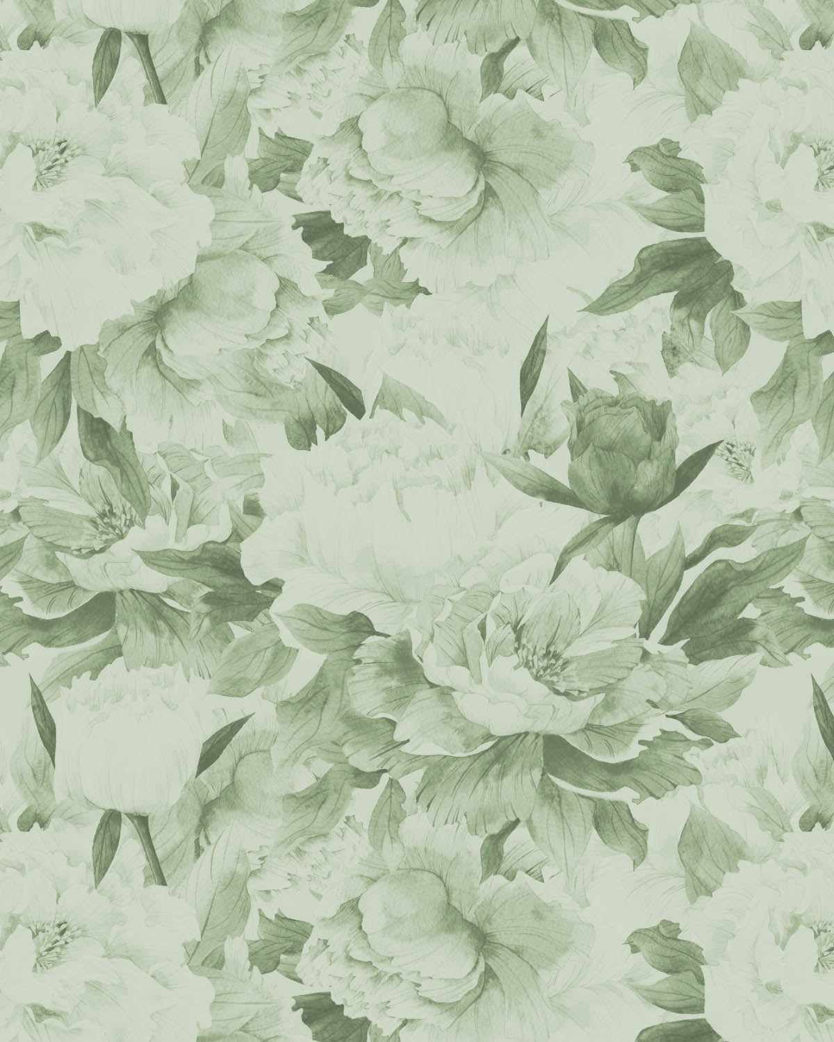 Download Cute Sage Green Flower Drawn On The Center Wallpaper  Wallpapers com