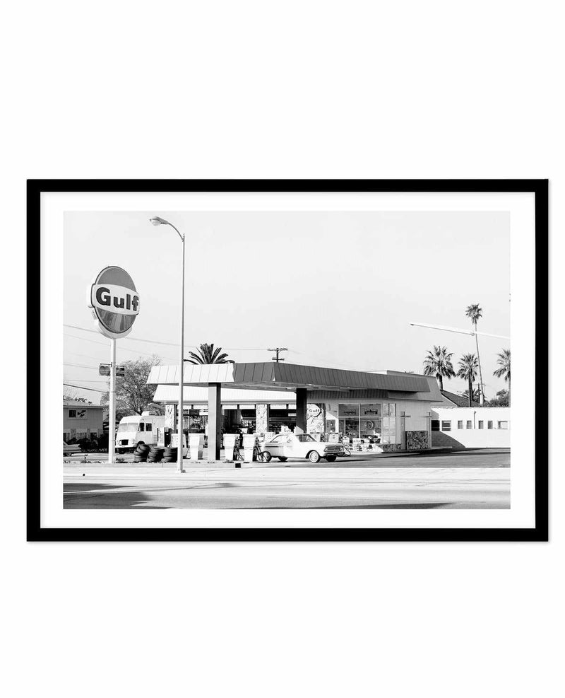 Palm Springs Gas Station Art Print-PRINT-Olive et Oriel-Olive et Oriel-A5 | 5.8" x 8.3" | 14.8 x 21cm-Black-With White Border-Buy-Australian-Art-Prints-Online-with-Olive-et-Oriel-Your-Artwork-Specialists-Austrailia-Decorate-With-Coastal-Photo-Wall-Art-Prints-From-Our-Beach-House-Artwork-Collection-Fine-Poster-and-Framed-Artwork