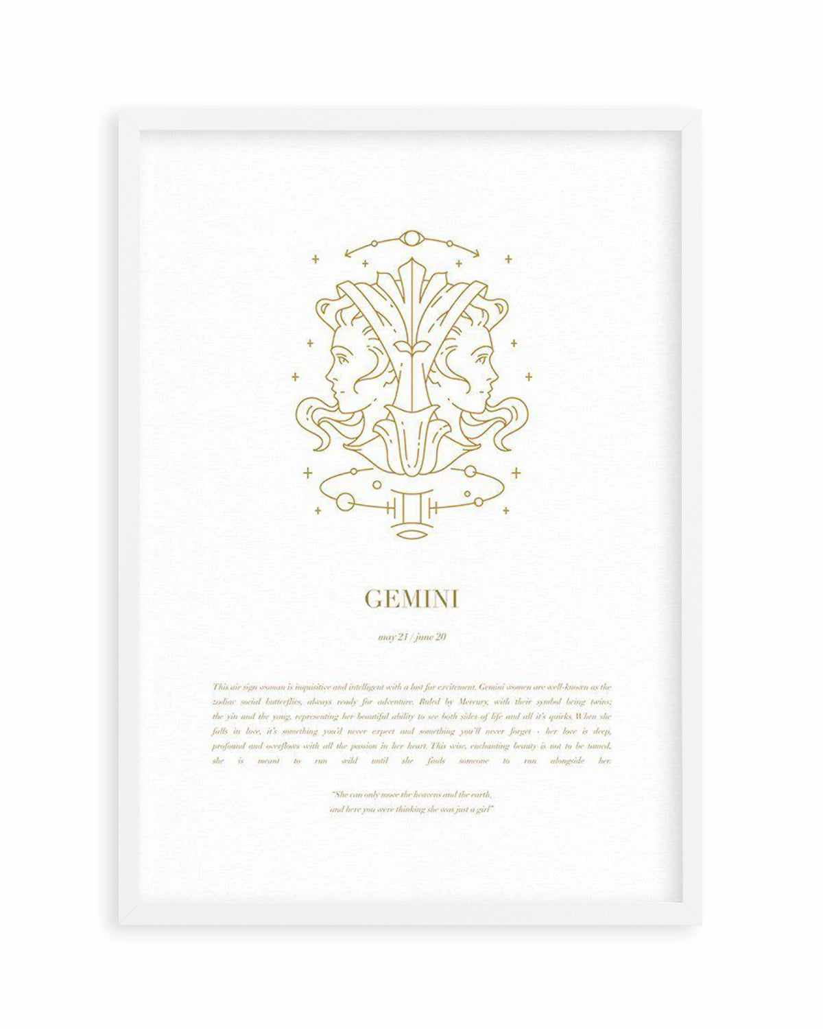 Gemini | Celestial Zodiac Art Print