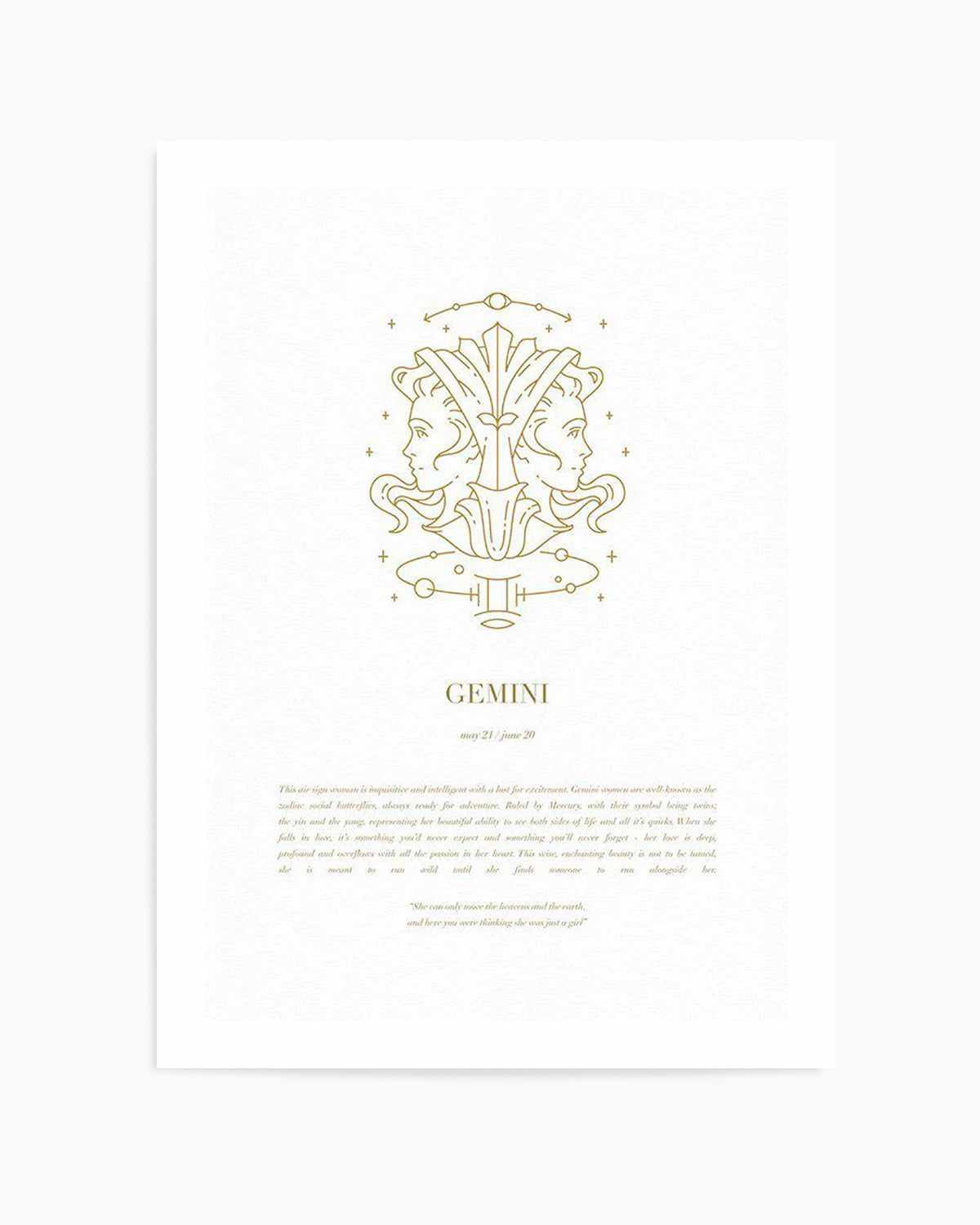 Gemini | Celestial Zodiac Art Print