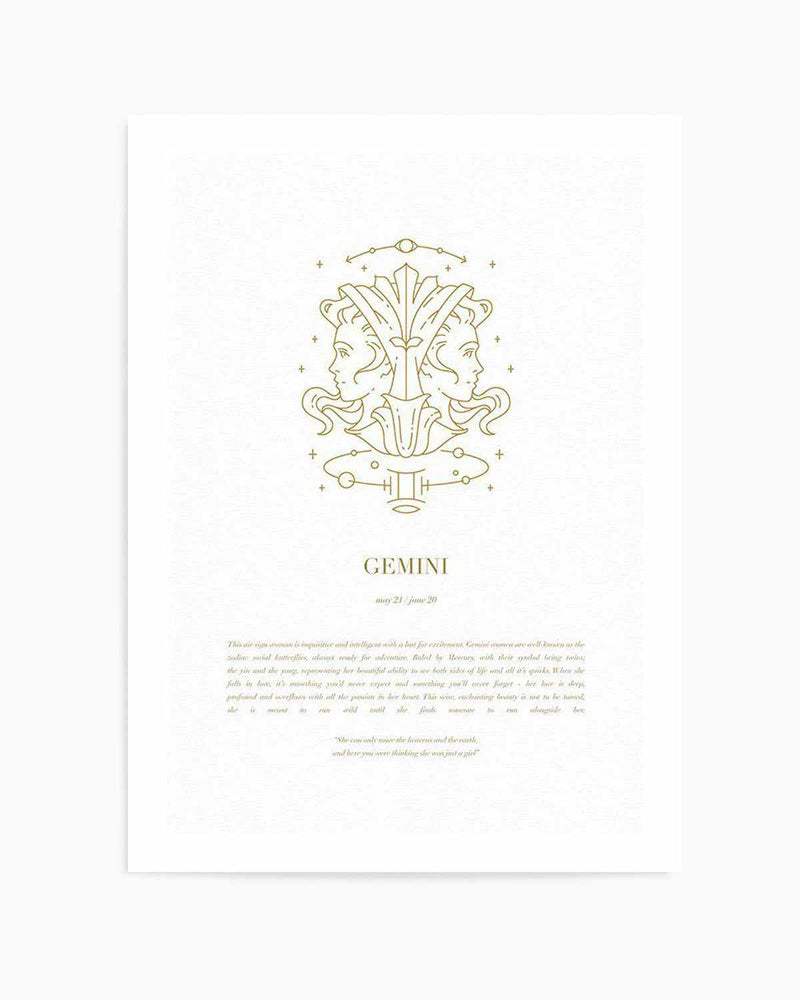 Gemini | Celestial Zodiac Art Print