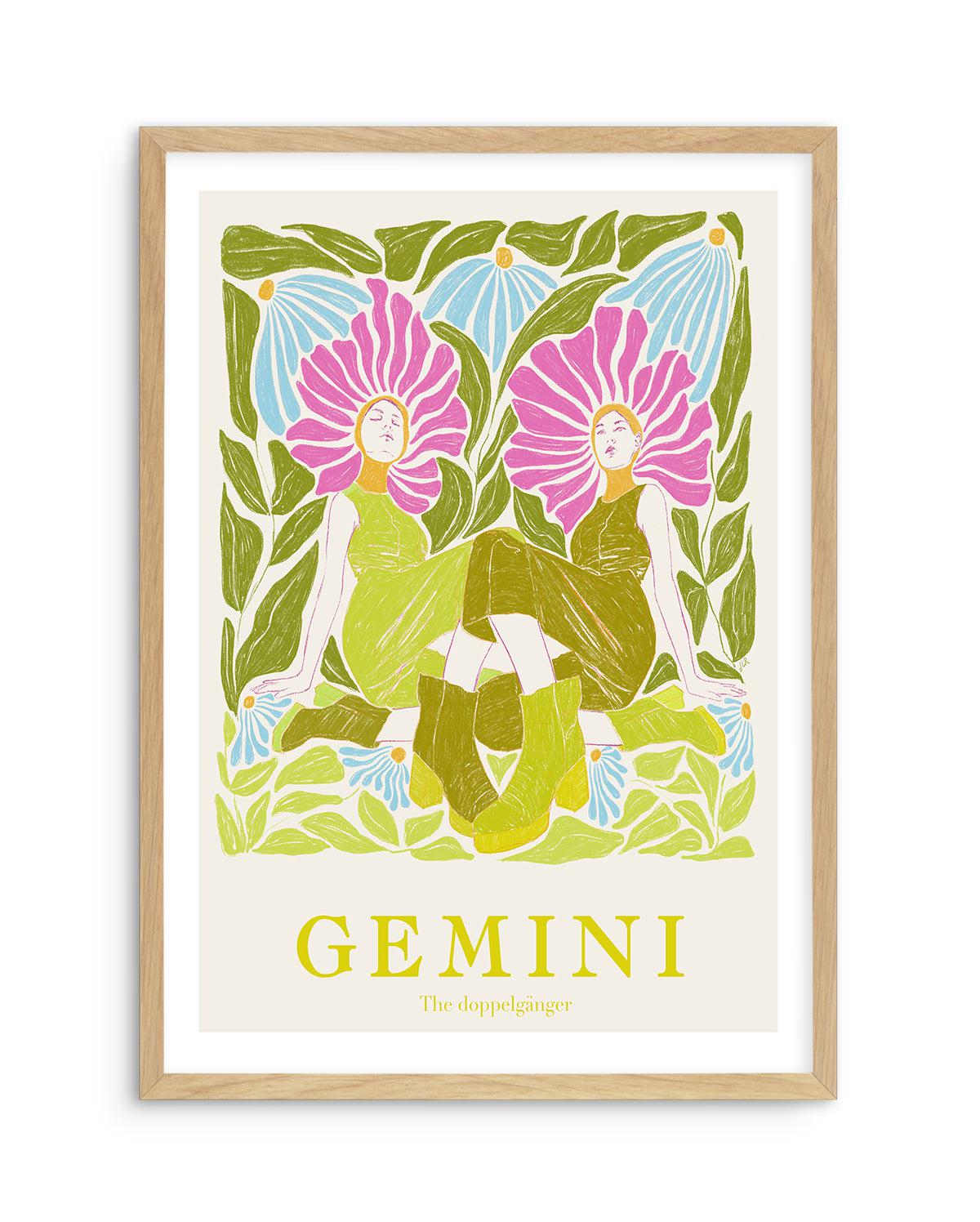 Gemini By Jenny Liz Rome Art Print-PRINT-Olive et Oriel-Olive et Oriel-A5 | 5.8" x 8.3" | 14.8 x 21cm-Oak-With White Border-Buy-Australian-Art-Prints-Online-with-Olive-et-Oriel-Your-Artwork-Specialists-Austrailia-Decorate-With-Coastal-Photo-Wall-Art-Prints-From-Our-Beach-House-Artwork-Collection-Fine-Poster-and-Framed-Artwork