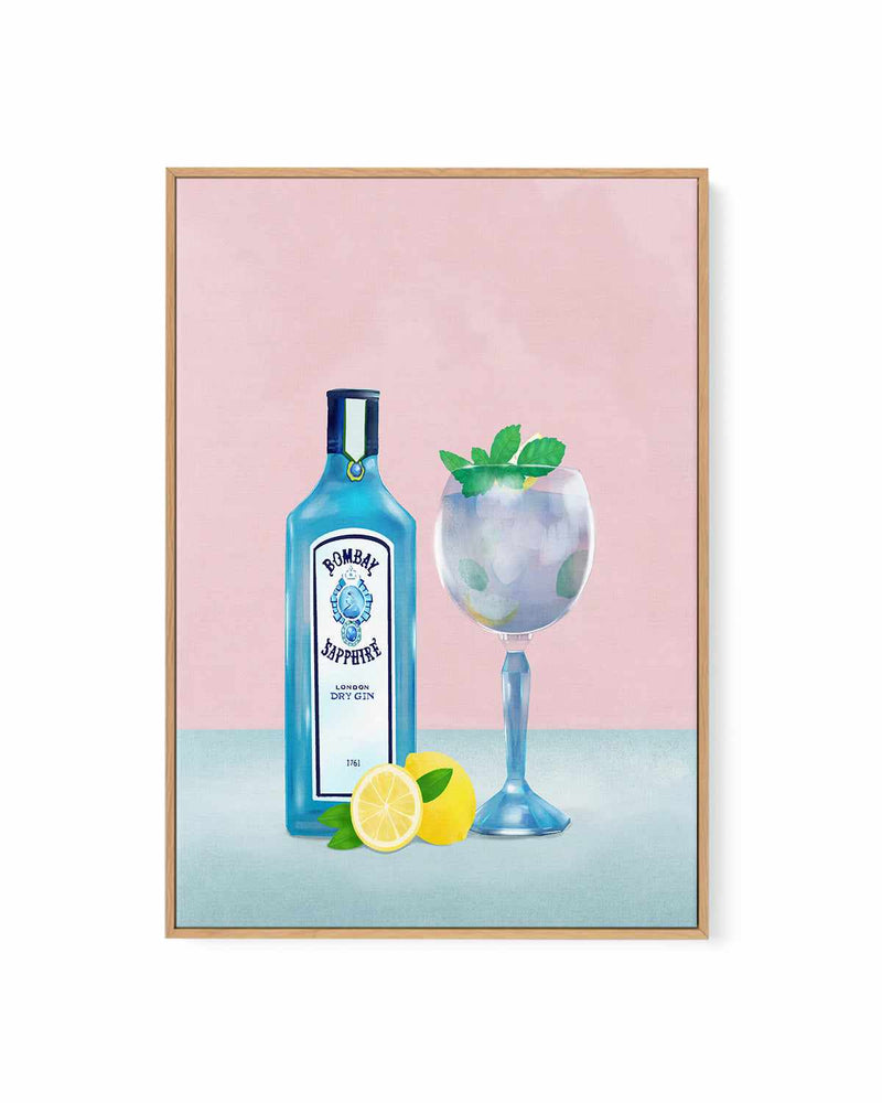 Gin Cocktail by Petra Lizde | Framed Canvas Art Print