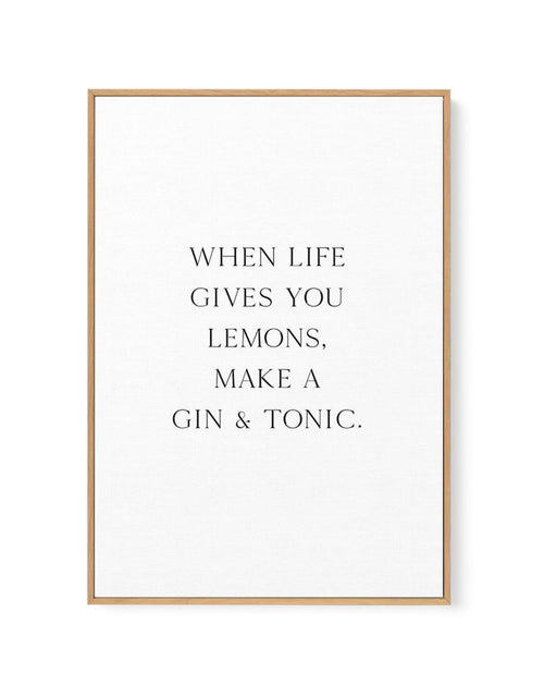Gin & Tonic | Framed Canvas-CANVAS-You can shop wall art online with Olive et Oriel for everything from abstract art to fun kids wall art. Our beautiful modern art prints and canvas art are available from large canvas prints to wall art paintings and our proudly Australian artwork collection offers only the highest quality framed large wall art and canvas art Australia - You can buy fashion photography prints or Hampton print posters and paintings on canvas from Olive et Oriel and have them deli