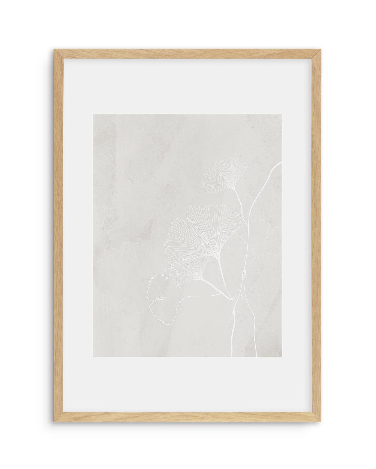 Ginkgo I Art Print-PRINT-Olive et Oriel-Olive et Oriel-A5 | 5.8" x 8.3" | 14.8 x 21cm-Oak-With White Border-Buy-Australian-Art-Prints-Online-with-Olive-et-Oriel-Your-Artwork-Specialists-Austrailia-Decorate-With-Coastal-Photo-Wall-Art-Prints-From-Our-Beach-House-Artwork-Collection-Fine-Poster-and-Framed-Artwork