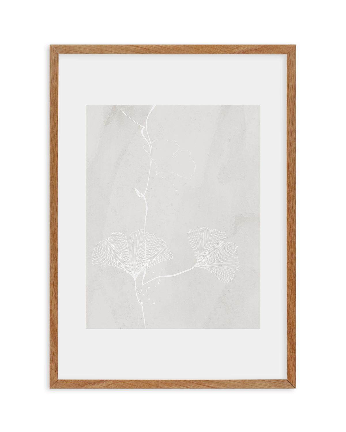 Ginkgo II Art Print-PRINT-Olive et Oriel-Olive et Oriel-50x70 cm | 19.6" x 27.5"-Walnut-With White Border-Buy-Australian-Art-Prints-Online-with-Olive-et-Oriel-Your-Artwork-Specialists-Austrailia-Decorate-With-Coastal-Photo-Wall-Art-Prints-From-Our-Beach-House-Artwork-Collection-Fine-Poster-and-Framed-Artwork