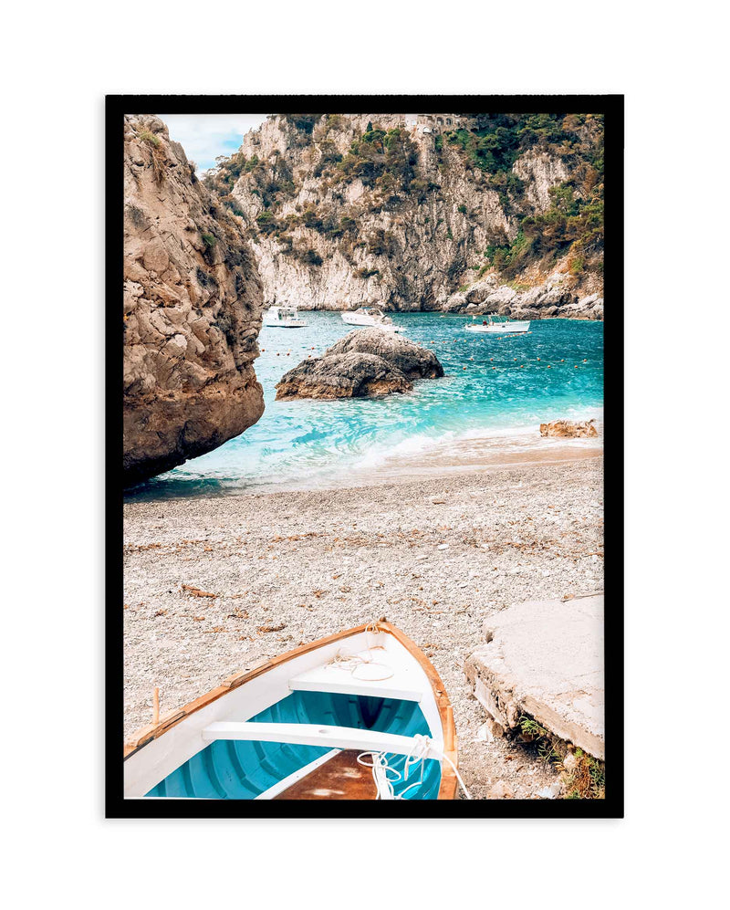 Gioia Boats | Capri Art Print-PRINT-Olive et Oriel-Olive et Oriel-A5 | 5.8" x 8.3" | 14.8 x 21cm-Black-With White Border-Buy-Australian-Art-Prints-Online-with-Olive-et-Oriel-Your-Artwork-Specialists-Austrailia-Decorate-With-Coastal-Photo-Wall-Art-Prints-From-Our-Beach-House-Artwork-Collection-Fine-Poster-and-Framed-Artwork