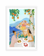 Girls in Positano by Petra Lizde Art Print