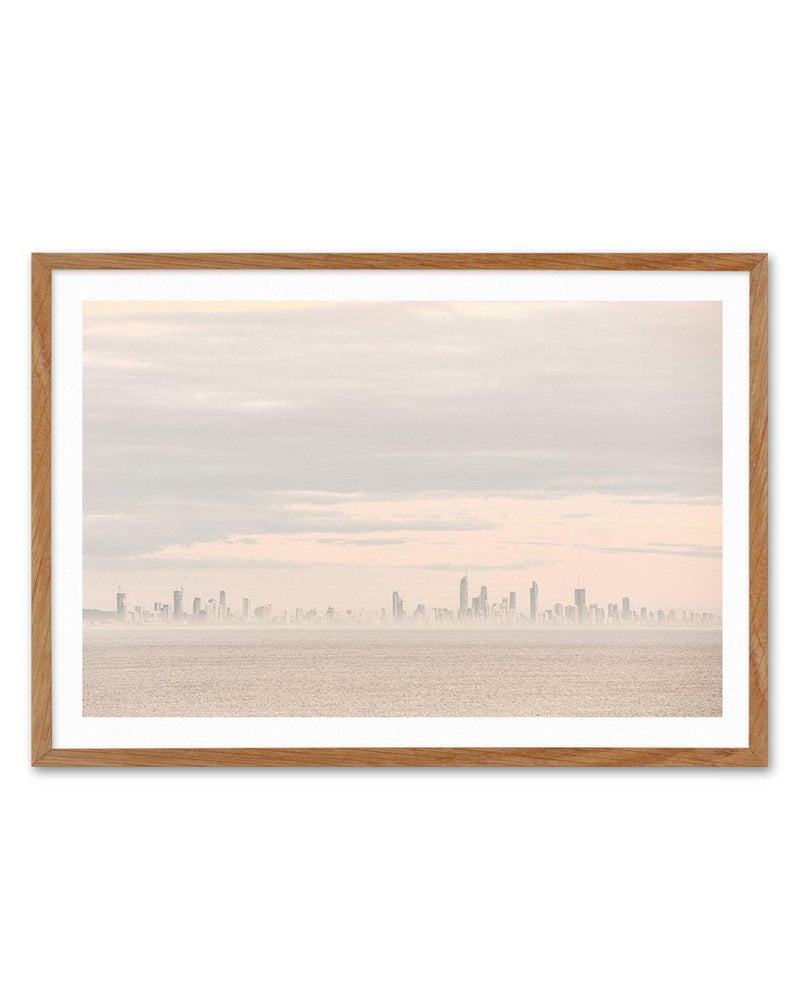Gold Coast Haze Art Print-PRINT-Olive et Oriel-Olive et Oriel-50x70 cm | 19.6" x 27.5"-Walnut-With White Border-Buy-Australian-Art-Prints-Online-with-Olive-et-Oriel-Your-Artwork-Specialists-Austrailia-Decorate-With-Coastal-Photo-Wall-Art-Prints-From-Our-Beach-House-Artwork-Collection-Fine-Poster-and-Framed-Artwork