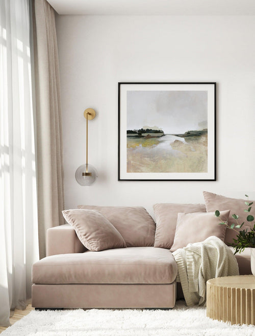 Gold Lake View by Dan Hobday SQ Art Print-PRINT-Olive et Oriel-Dan Hobday-Buy-Australian-Art-Prints-Online-with-Olive-et-Oriel-Your-Artwork-Specialists-Austrailia-Decorate-With-Coastal-Photo-Wall-Art-Prints-From-Our-Beach-House-Artwork-Collection-Fine-Poster-and-Framed-Artwork
