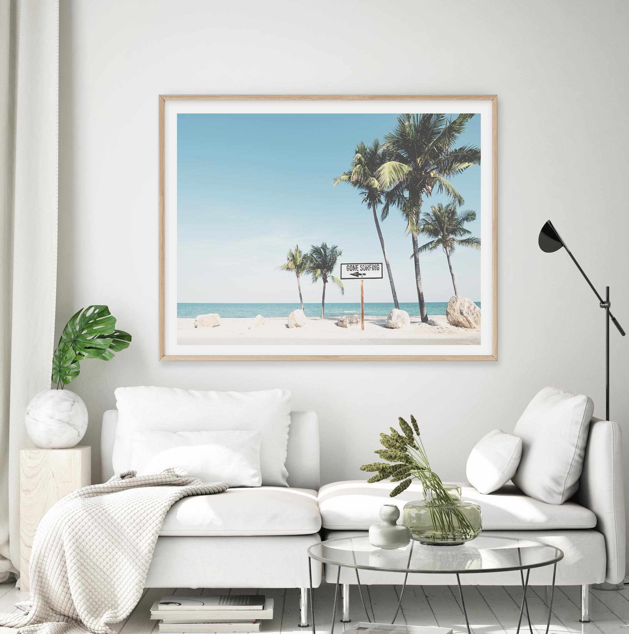 SHOP Gone Surfing Sign Hawaii Palm Trees Art Print or Poster – Olive et ...