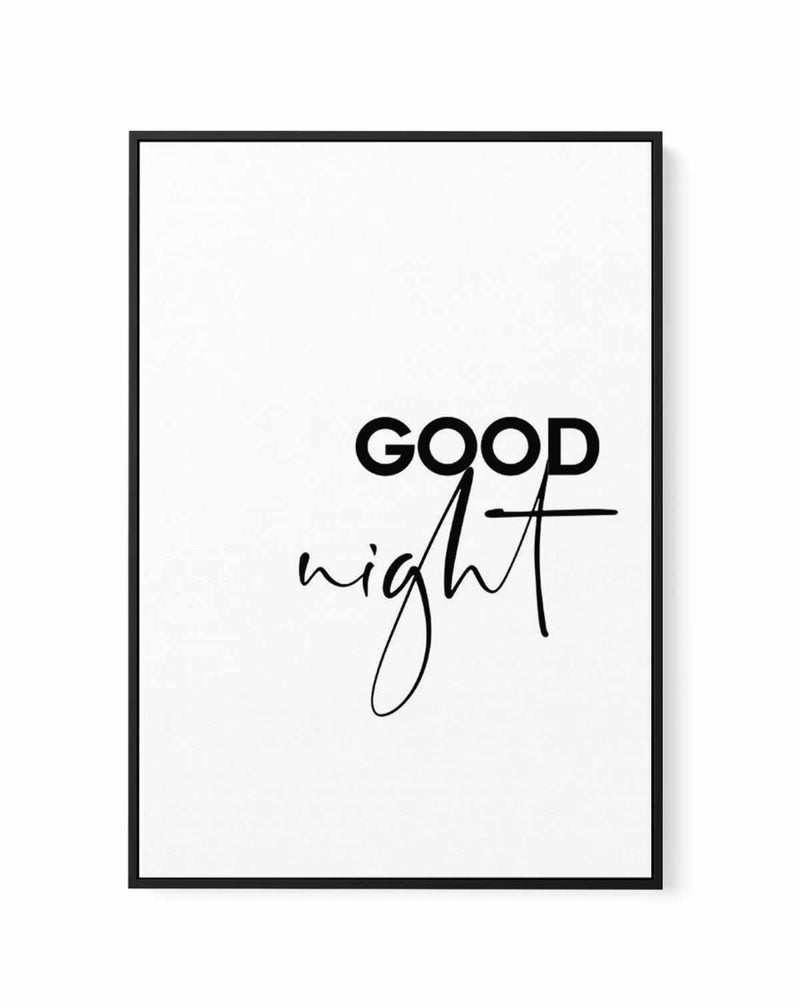 Good Night | Framed Canvas-CANVAS-You can shop wall art online with Olive et Oriel for everything from abstract art to fun kids wall art. Our beautiful modern art prints and canvas art are available from large canvas prints to wall art paintings and our proudly Australian artwork collection offers only the highest quality framed large wall art and canvas art Australia - You can buy fashion photography prints or Hampton print posters and paintings on canvas from Olive et Oriel and have them deliv