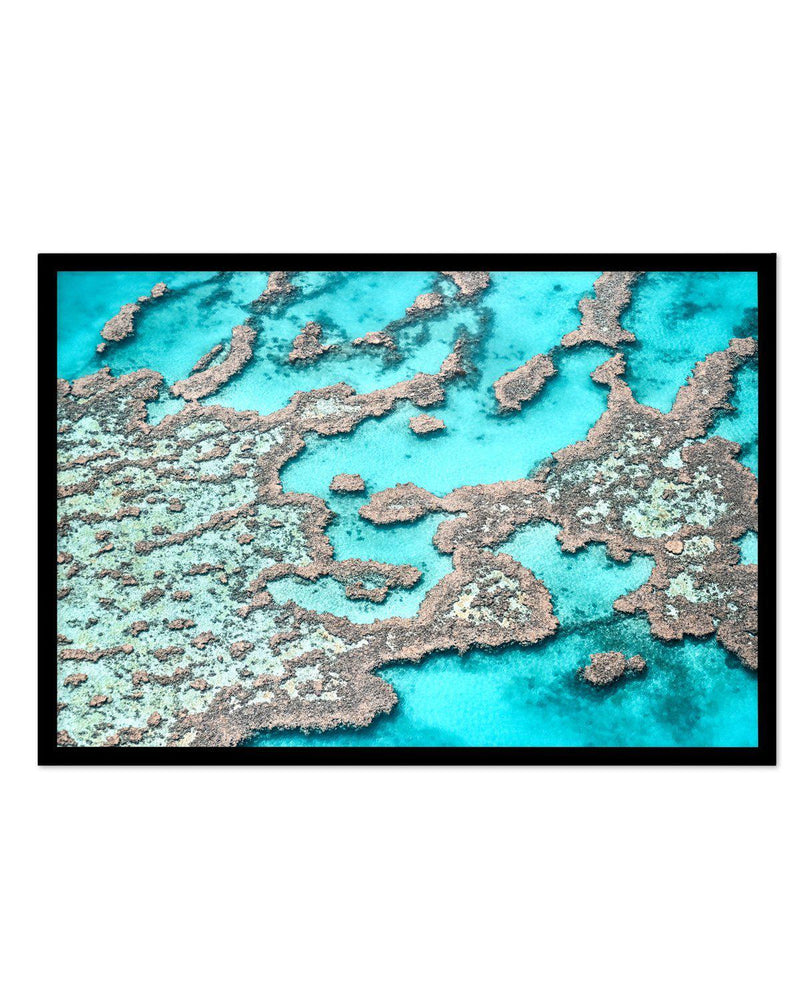 Great Barrier Reef I Art Print-PRINT-Olive et Oriel-Olive et Oriel-A4 | 8.3" x 11.7" | 21 x 29.7cm-Black-With White Border-Buy-Australian-Art-Prints-Online-with-Olive-et-Oriel-Your-Artwork-Specialists-Austrailia-Decorate-With-Coastal-Photo-Wall-Art-Prints-From-Our-Beach-House-Artwork-Collection-Fine-Poster-and-Framed-Artwork