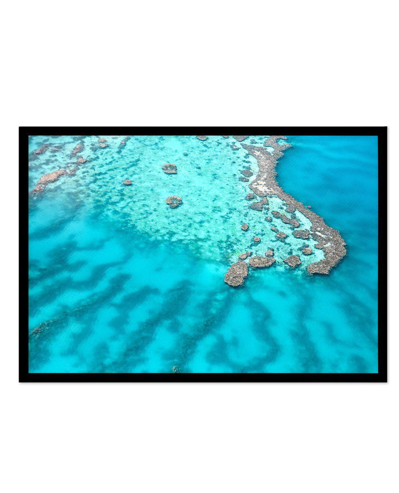 Great Barrier Reef II Art Print-PRINT-Olive et Oriel-Olive et Oriel-A4 | 8.3" x 11.7" | 21 x 29.7cm-Black-With White Border-Buy-Australian-Art-Prints-Online-with-Olive-et-Oriel-Your-Artwork-Specialists-Austrailia-Decorate-With-Coastal-Photo-Wall-Art-Prints-From-Our-Beach-House-Artwork-Collection-Fine-Poster-and-Framed-Artwork