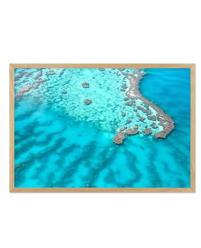 Great Barrier Reef II Art Print-PRINT-Olive et Oriel-Olive et Oriel-A4 | 8.3" x 11.7" | 21 x 29.7cm-Oak-With White Border-Buy-Australian-Art-Prints-Online-with-Olive-et-Oriel-Your-Artwork-Specialists-Austrailia-Decorate-With-Coastal-Photo-Wall-Art-Prints-From-Our-Beach-House-Artwork-Collection-Fine-Poster-and-Framed-Artwork