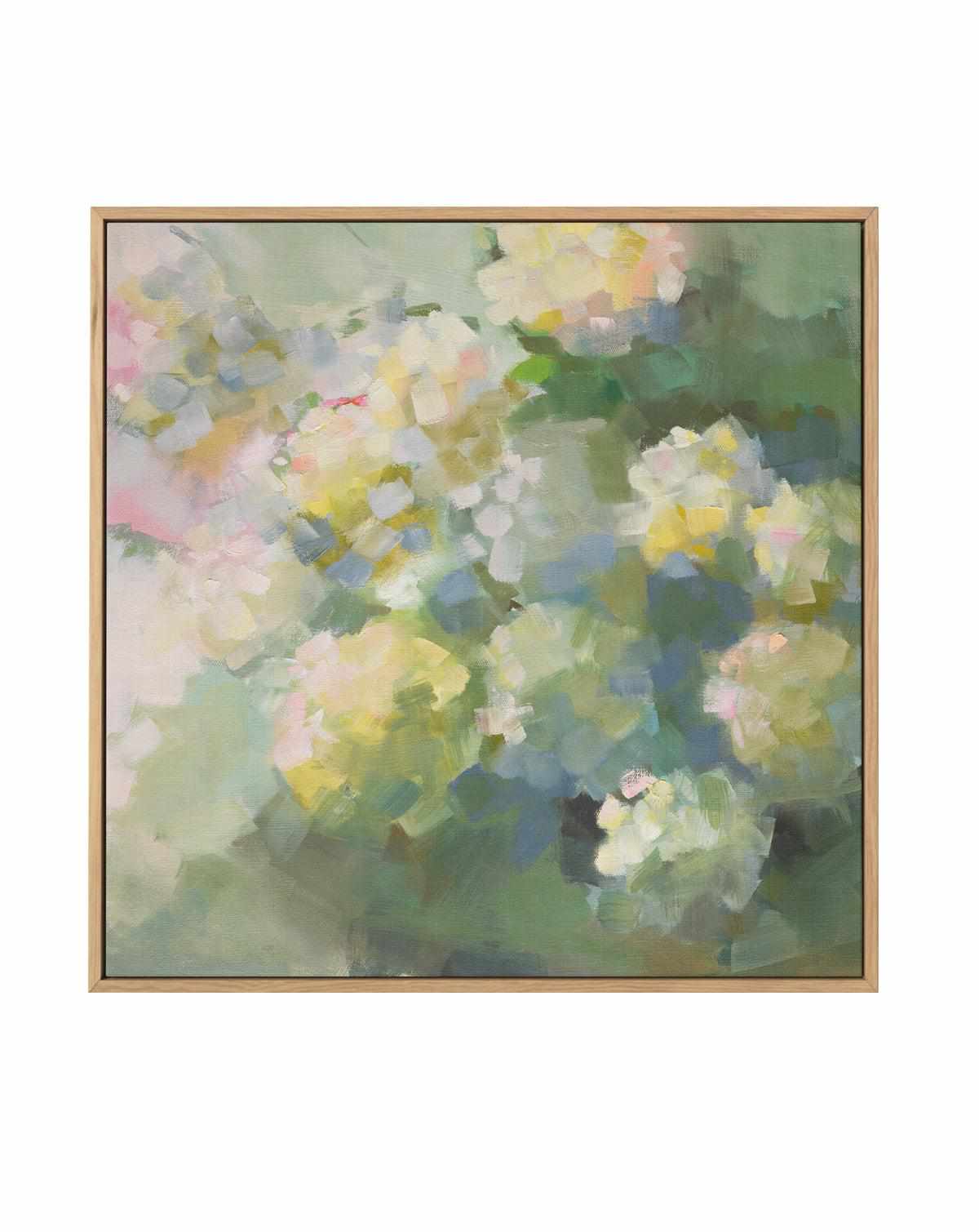 Green Floral by Jenny Westenhofer | Framed Canvas Art Print