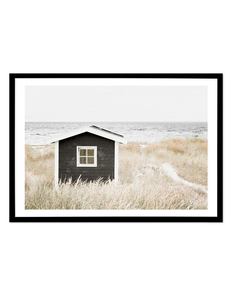 Hamptons Beach Hut | LS Art Print-PRINT-Olive et Oriel-Olive et Oriel-A5 | 5.8" x 8.3" | 14.8 x 21cm-Black-With White Border-Buy-Australian-Art-Prints-Online-with-Olive-et-Oriel-Your-Artwork-Specialists-Austrailia-Decorate-With-Coastal-Photo-Wall-Art-Prints-From-Our-Beach-House-Artwork-Collection-Fine-Poster-and-Framed-Artwork