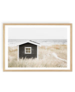 Hamptons Beach Hut | LS Art Print-PRINT-Olive et Oriel-Olive et Oriel-A5 | 5.8" x 8.3" | 14.8 x 21cm-Oak-With White Border-Buy-Australian-Art-Prints-Online-with-Olive-et-Oriel-Your-Artwork-Specialists-Austrailia-Decorate-With-Coastal-Photo-Wall-Art-Prints-From-Our-Beach-House-Artwork-Collection-Fine-Poster-and-Framed-Artwork