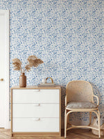 Hamptons Hydrangea Wallpaper - Olive et Oriel