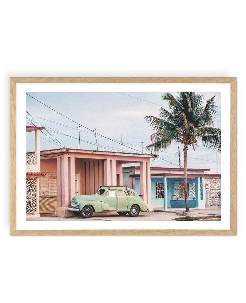 Havana Streets Art Print-PRINT-Olive et Oriel-Olive et Oriel-A4 | 8.3" x 11.7" | 21 x 29.7cm-Oak-With White Border-Buy-Australian-Art-Prints-Online-with-Olive-et-Oriel-Your-Artwork-Specialists-Austrailia-Decorate-With-Coastal-Photo-Wall-Art-Prints-From-Our-Beach-House-Artwork-Collection-Fine-Poster-and-Framed-Artwork