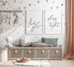 Hearts Decal Set-Decals-Olive et Oriel-Decorate your kids bedroom wall decor with removable wall decals, these fabric kids decals are a great way to add colour and update your children's bedroom. Available as girls wall decals or boys wall decals, there are also nursery decals.