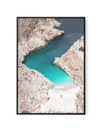 Hideaway, Crete | Framed Canvas-Shop Greece Wall Art Prints Online with Olive et Oriel - Our collection of Greek Islands art prints offer unique wall art including blue domes of Santorini in Oia, mediterranean sea prints and incredible posters from Milos and other Greece landscape photography - this collection will add mediterranean blue to your home, perfect for updating the walls in coastal, beach house style. There is Greece art on canvas and extra large wall art with fast, free shipping acro