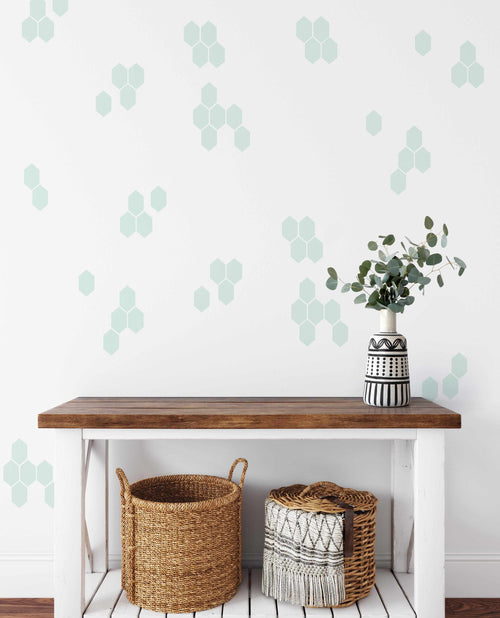 Honeycomb Slices Decal Set-Decals-Olive et Oriel-Decorate your kids bedroom wall decor with removable wall decals, these fabric kids decals are a great way to add colour and update your children's bedroom. Available as girls wall decals or boys wall decals, there are also nursery decals.