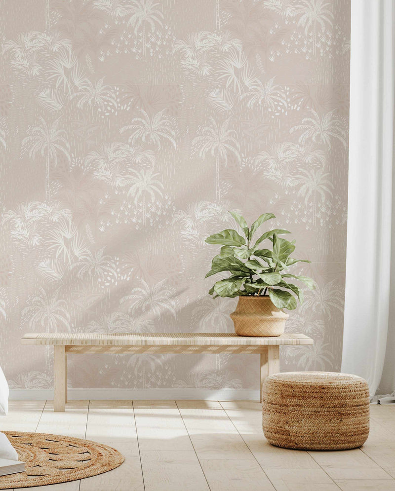 Cole & Son - Palm Jungle Wallpaper in Olive Green on White – Wallpaper  Trader