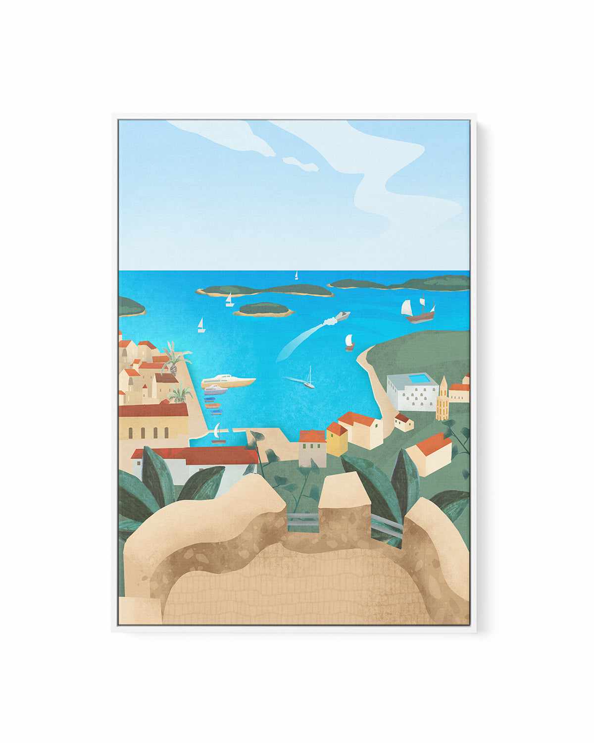 Hvar Island by Petra Lizde | Framed Canvas Art Print