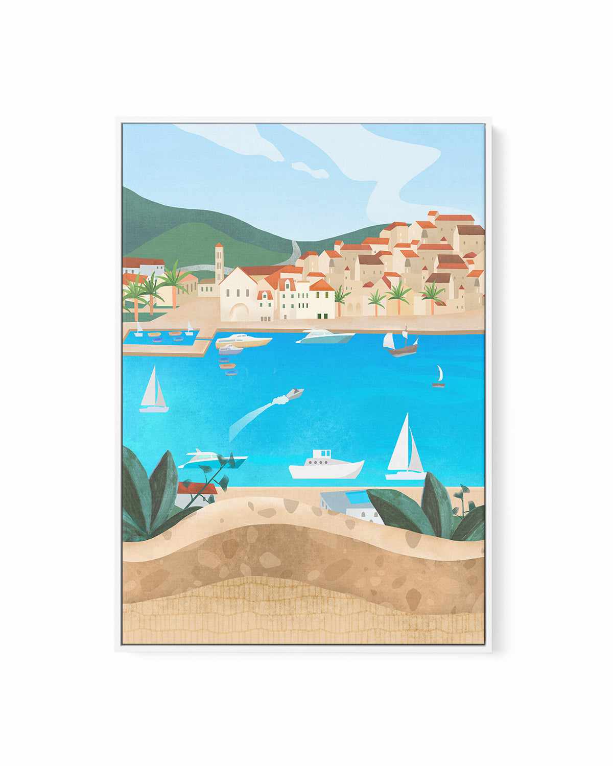 Hvar, Croatia by Petra Lizde | Framed Canvas Art Print