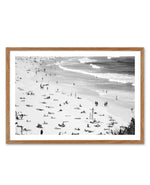 Iconic Bondi B&W Art Print-PRINT-Olive et Oriel-Olive et Oriel-50x70 cm | 19.6" x 27.5"-Walnut-With White Border-Buy-Australian-Art-Prints-Online-with-Olive-et-Oriel-Your-Artwork-Specialists-Austrailia-Decorate-With-Coastal-Photo-Wall-Art-Prints-From-Our-Beach-House-Artwork-Collection-Fine-Poster-and-Framed-Artwork
