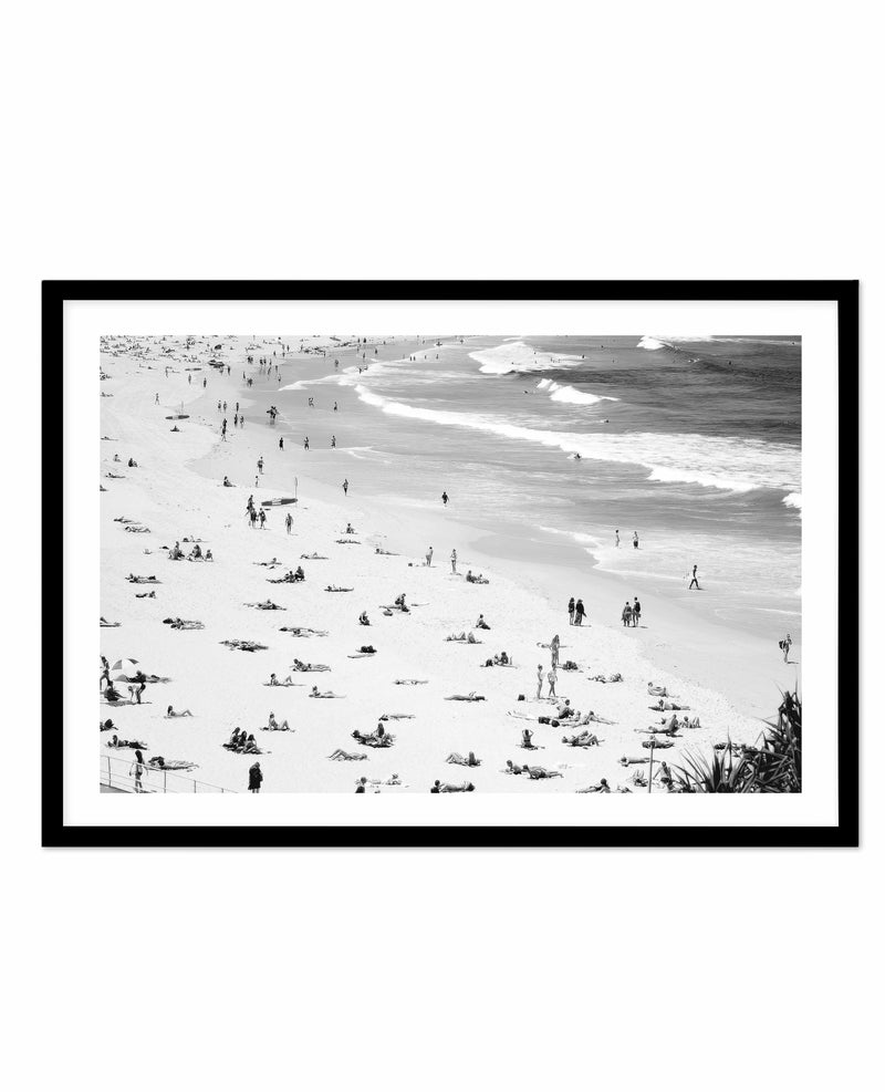 Iconic Bondi B&W Art Print-PRINT-Olive et Oriel-Olive et Oriel-A4 | 8.3" x 11.7" | 21 x 29.7cm-Black-With White Border-Buy-Australian-Art-Prints-Online-with-Olive-et-Oriel-Your-Artwork-Specialists-Austrailia-Decorate-With-Coastal-Photo-Wall-Art-Prints-From-Our-Beach-House-Artwork-Collection-Fine-Poster-and-Framed-Artwork