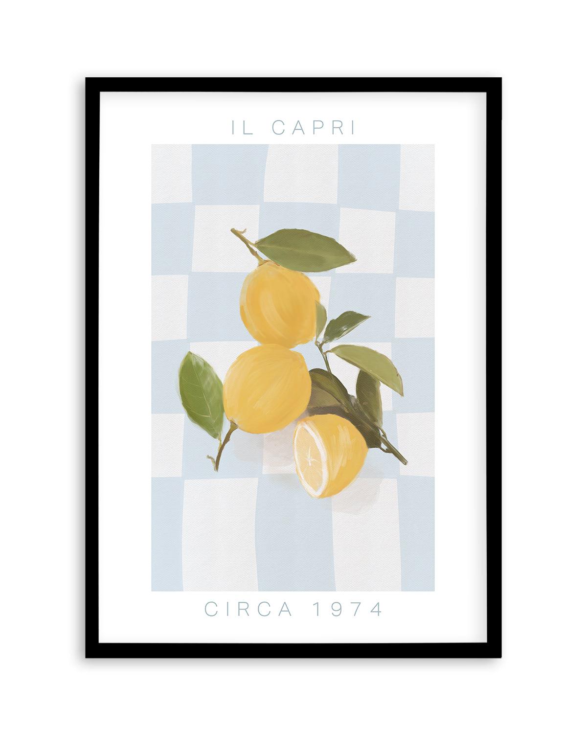 Il Capri | Blue Art Print-PRINT-Olive et Oriel-Olive et Oriel-A5 | 5.8" x 8.3" | 14.8 x 21cm-Black-With White Border-Buy-Australian-Art-Prints-Online-with-Olive-et-Oriel-Your-Artwork-Specialists-Austrailia-Decorate-With-Coastal-Photo-Wall-Art-Prints-From-Our-Beach-House-Artwork-Collection-Fine-Poster-and-Framed-Artwork