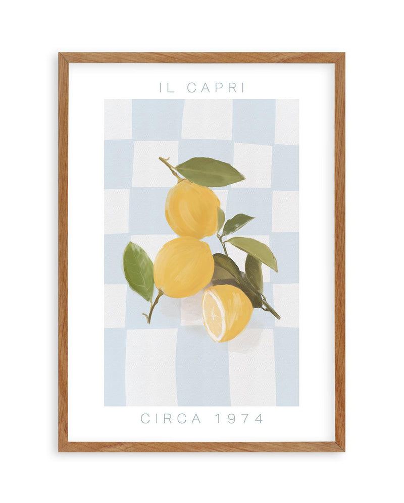 Il Capri | Blue Art Print-PRINT-Olive et Oriel-Olive et Oriel-50x70 cm | 19.6" x 27.5"-Walnut-With White Border-Buy-Australian-Art-Prints-Online-with-Olive-et-Oriel-Your-Artwork-Specialists-Austrailia-Decorate-With-Coastal-Photo-Wall-Art-Prints-From-Our-Beach-House-Artwork-Collection-Fine-Poster-and-Framed-Artwork