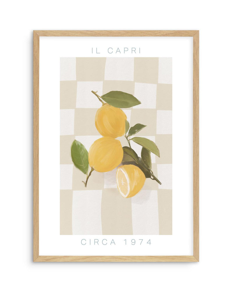 Capri Lemons Painting on Check Background Art Print - from $9.95 – Olive et  Oriel