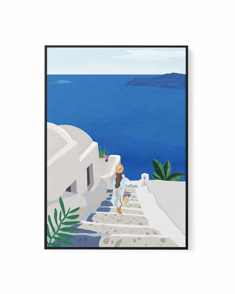 Into the Blue by Petra Lizde | Framed Canvas Art Print
