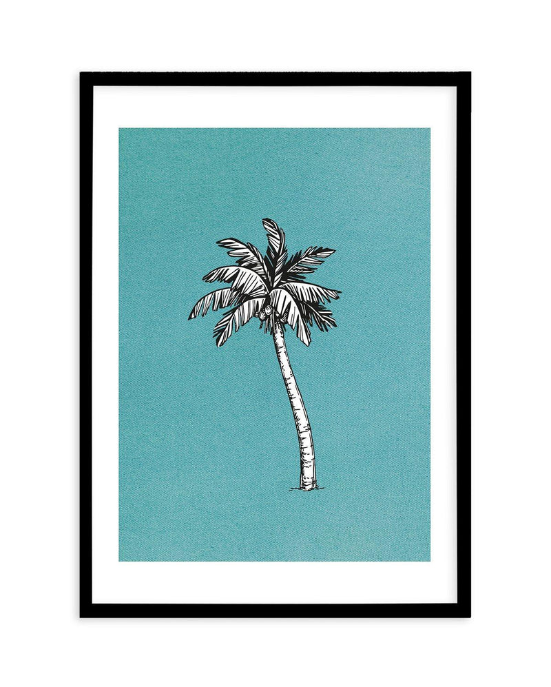 Island Palm I Art Print-PRINT-Olive et Oriel-Olive et Oriel-A4 | 8.3" x 11.7" | 21 x 29.7cm-Black-With White Border-Buy-Australian-Art-Prints-Online-with-Olive-et-Oriel-Your-Artwork-Specialists-Austrailia-Decorate-With-Coastal-Photo-Wall-Art-Prints-From-Our-Beach-House-Artwork-Collection-Fine-Poster-and-Framed-Artwork