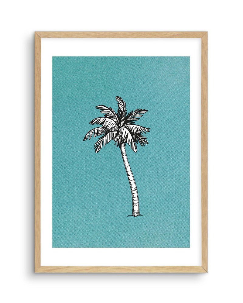 Island Palm I Art Print-PRINT-Olive et Oriel-Olive et Oriel-A4 | 8.3" x 11.7" | 21 x 29.7cm-Oak-With White Border-Buy-Australian-Art-Prints-Online-with-Olive-et-Oriel-Your-Artwork-Specialists-Austrailia-Decorate-With-Coastal-Photo-Wall-Art-Prints-From-Our-Beach-House-Artwork-Collection-Fine-Poster-and-Framed-Artwork
