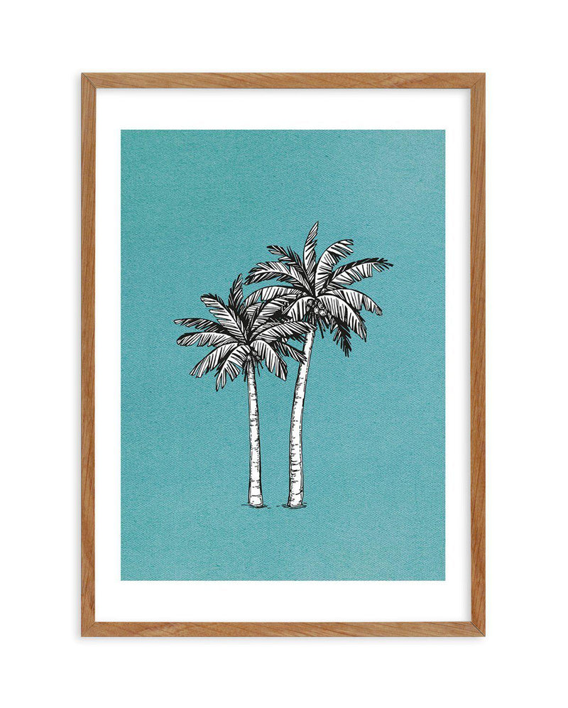 Island Palm II Art Print-PRINT-Olive et Oriel-Olive et Oriel-50x70 cm | 19.6" x 27.5"-Walnut-With White Border-Buy-Australian-Art-Prints-Online-with-Olive-et-Oriel-Your-Artwork-Specialists-Austrailia-Decorate-With-Coastal-Photo-Wall-Art-Prints-From-Our-Beach-House-Artwork-Collection-Fine-Poster-and-Framed-Artwork