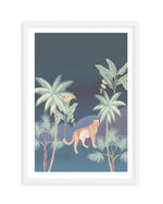 Jungle Cheetah in Midnight Art Print-PRINT-Olive et Oriel-Olive et Oriel-A5 | 5.8" x 8.3" | 14.8 x 21cm-White-With White Border-Buy-Australian-Art-Prints-Online-with-Olive-et-Oriel-Your-Artwork-Specialists-Austrailia-Decorate-With-Coastal-Photo-Wall-Art-Prints-From-Our-Beach-House-Artwork-Collection-Fine-Poster-and-Framed-Artwork