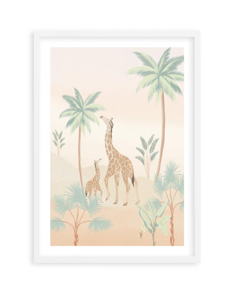 Jungle Giraffes Art Print-PRINT-Olive et Oriel-Olive et Oriel-A5 | 5.8" x 8.3" | 14.8 x 21cm-White-With White Border-Buy-Australian-Art-Prints-Online-with-Olive-et-Oriel-Your-Artwork-Specialists-Austrailia-Decorate-With-Coastal-Photo-Wall-Art-Prints-From-Our-Beach-House-Artwork-Collection-Fine-Poster-and-Framed-Artwork
