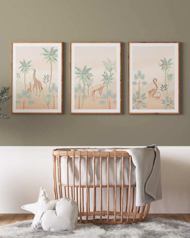 Jungle Giraffes Art Print-PRINT-Olive et Oriel-Olive et Oriel-Buy-Australian-Art-Prints-Online-with-Olive-et-Oriel-Your-Artwork-Specialists-Austrailia-Decorate-With-Coastal-Photo-Wall-Art-Prints-From-Our-Beach-House-Artwork-Collection-Fine-Poster-and-Framed-Artwork