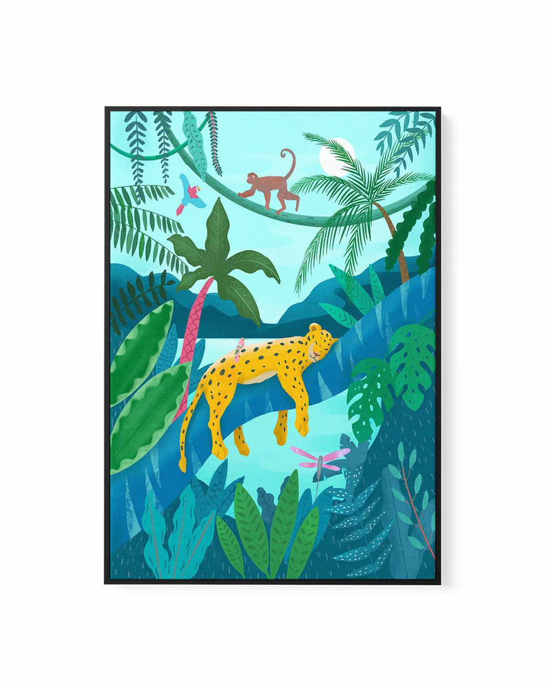 Jungle Leopard by Petra Lizde | Framed Canvas Art Print